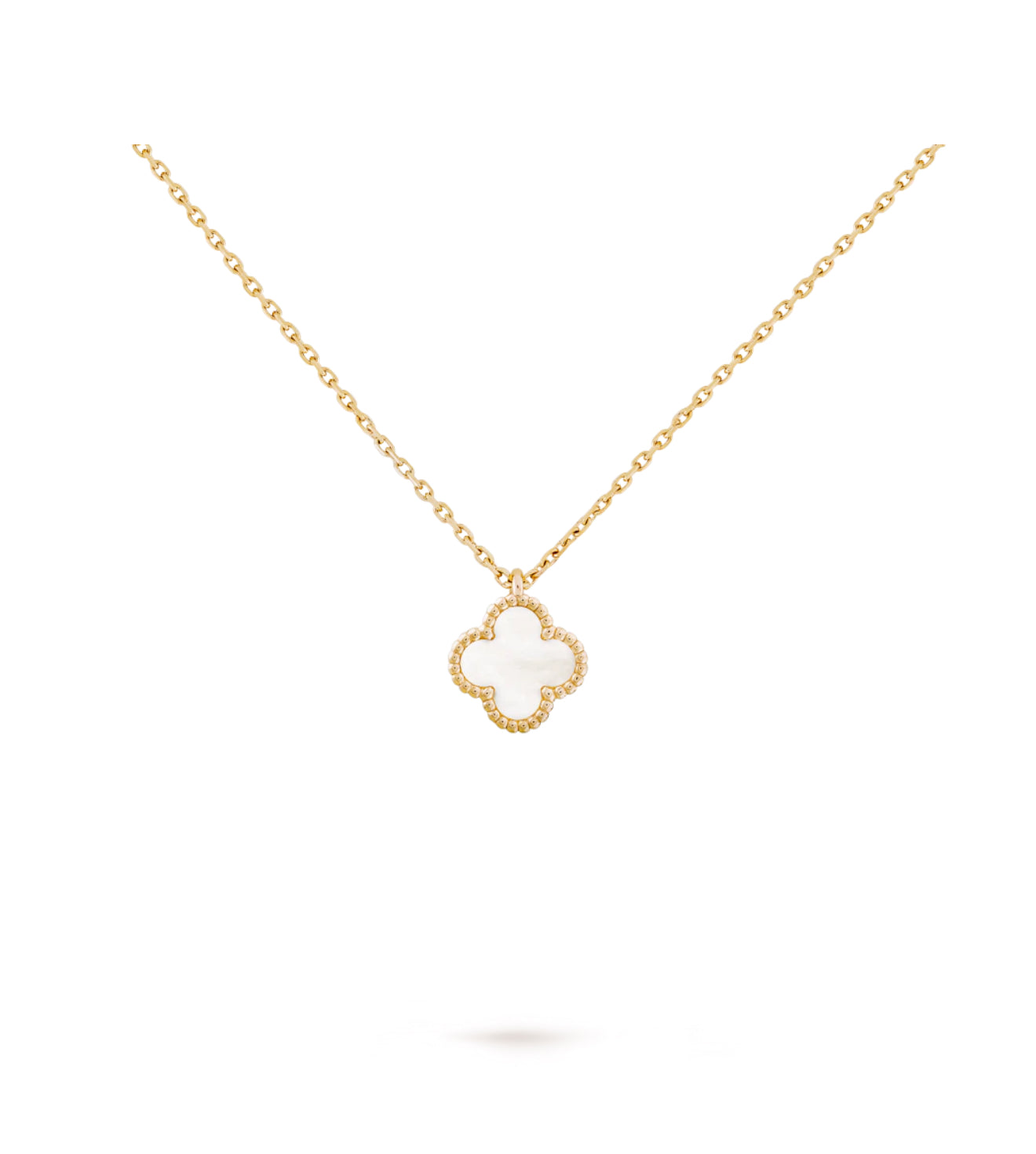 18k Vintage Mini Motif Necklace in Mother of Pearl