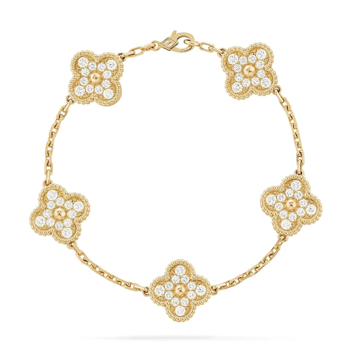 18k Vintage Motif Bracelet in Full CZ