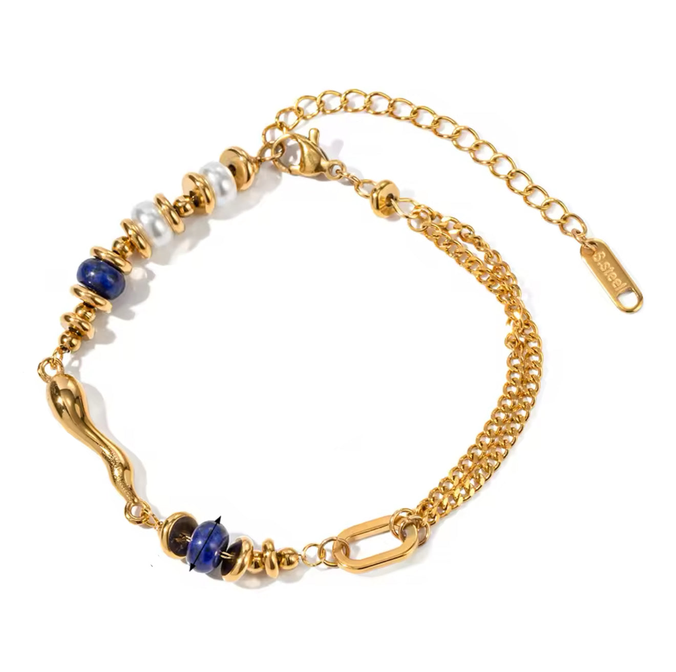 Maria 18k Gold Plated Beaded Bracelet
