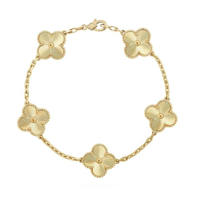 18k Vintage Motif Bracelet in Full Gold