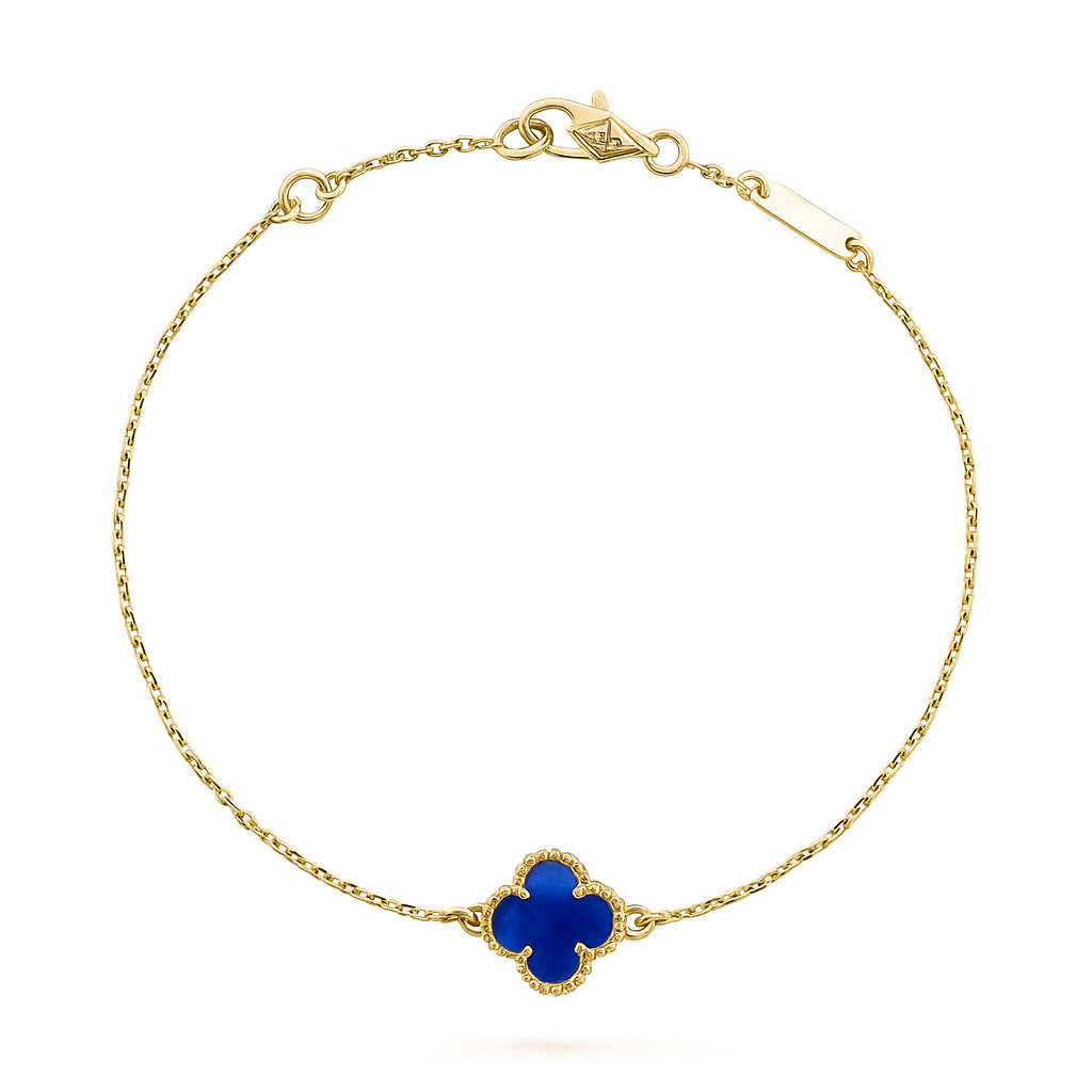 18k Vintage Mini Motif Bracelet in Blue Agate