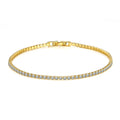 Thin Gold 925 Sterling Silver Tennis Bracelet