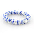 Lili Blue Flower Porcelain Beaded Bracelet