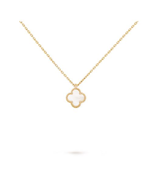 18k Vintage Mini Motif Necklace in Mother of Pearl