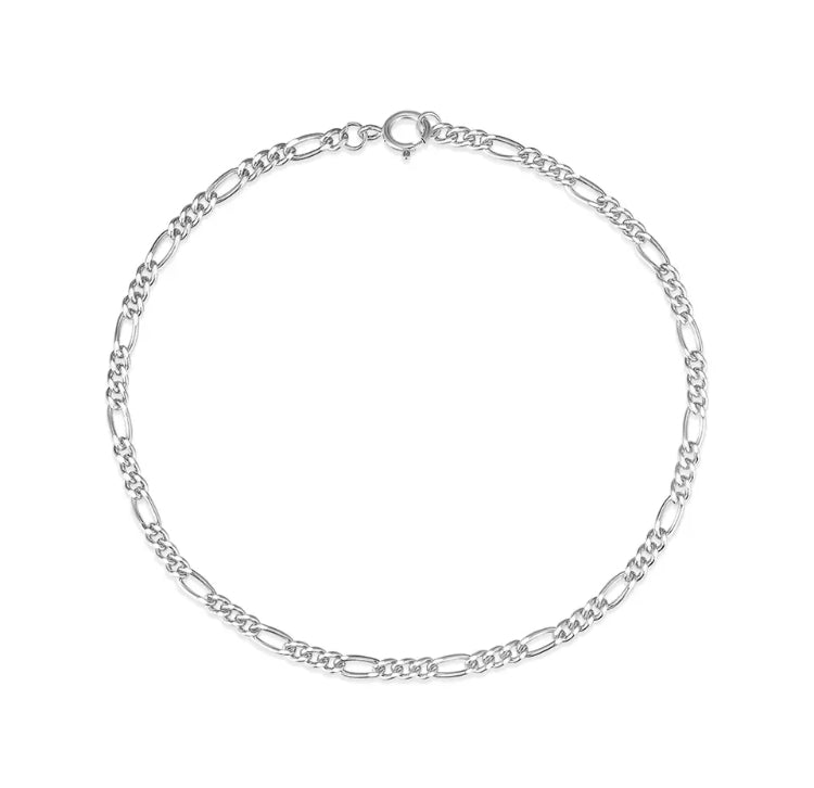 Catia Thin Figaro 925 Sterling Silver Chain Bracelet