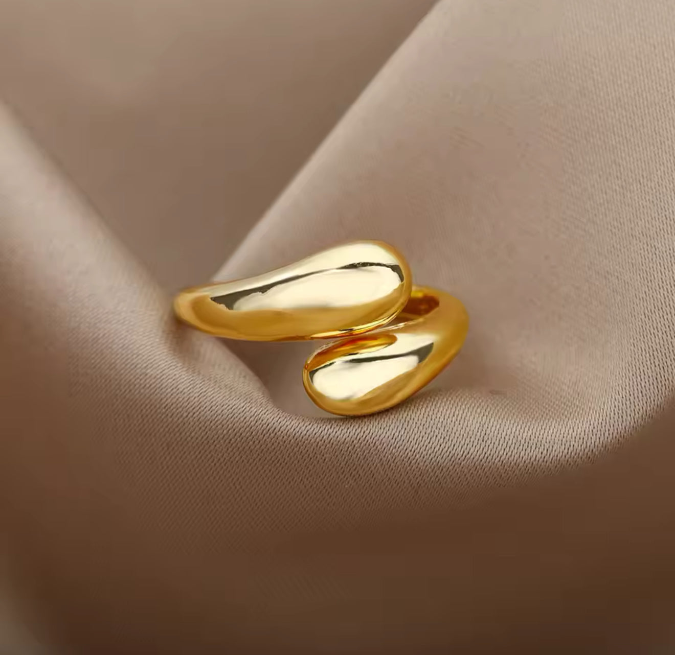 Rowan 18K Gold Plated Stainless Steel Hugging Ring