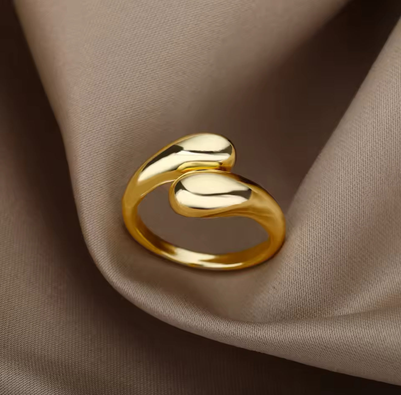 Rowan 18K Gold Plated Stainless Steel Hugging Ring