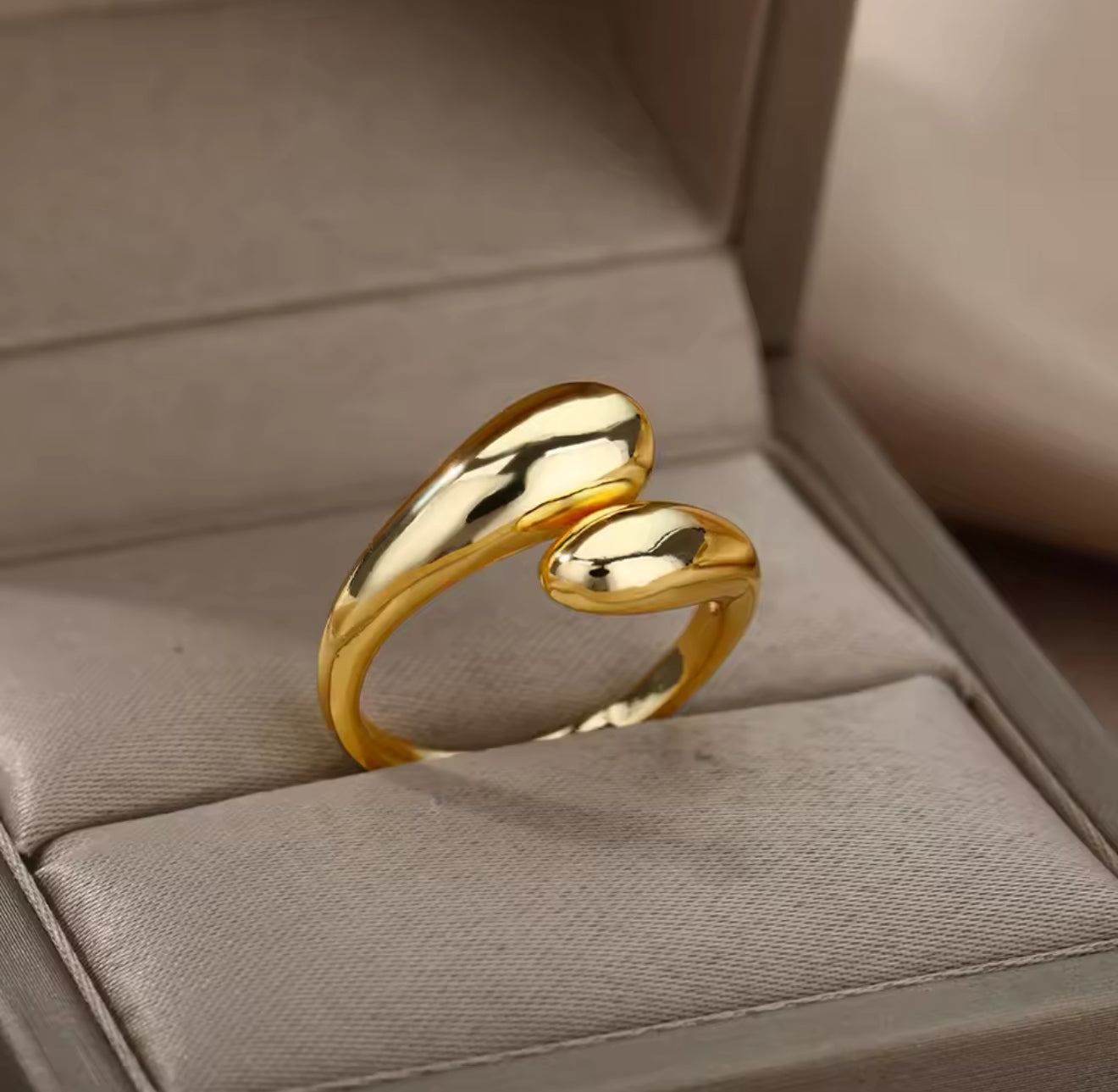 Rowan 18K Gold Plated Stainless Steel Hugging Ring