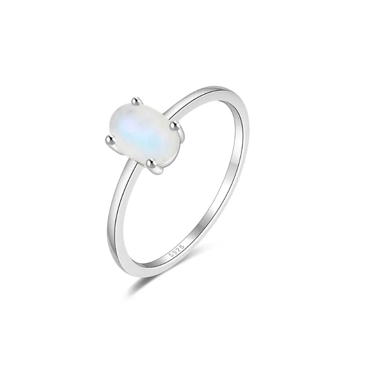 Iris 925 Sterling Silver Iridescent Stone Ring