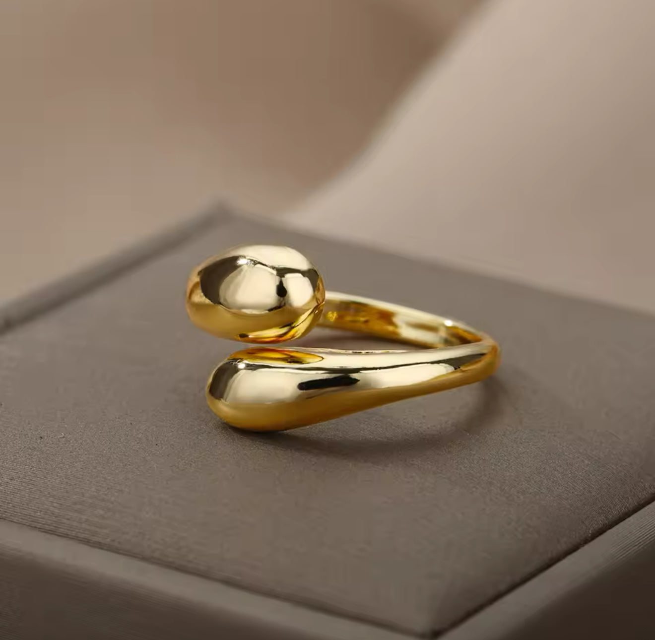 Rowan 18K Gold Plated Stainless Steel Hugging Ring