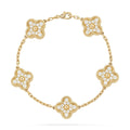 18k Vintage Motif Bracelet in Full CZ