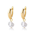 Marla 18k Gold Plated Stainless Steel Pearl Earrings