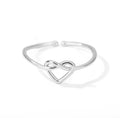 Jaime 18k Gold Plated Stainless Steel Resizable Heart Ring