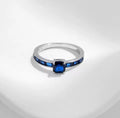 Mara 925 Silver Simulated Sapphire Ring
