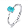 Priscilla 925 Silver and Natural Paraíba Tourmaline Ring