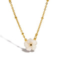 Mina Mother of Pearl 18k Gold Plated Pendant in Stainless Steel