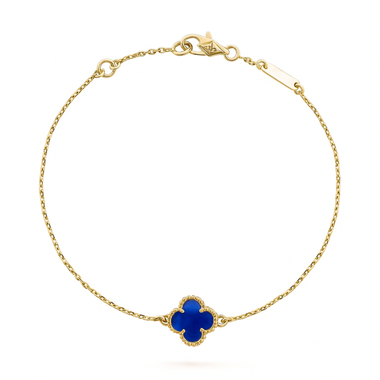 18k Vintage Mini Motif Bracelet in Blue Agate