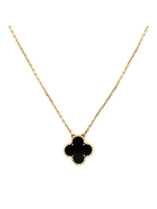 18k Vintage Motif Necklace in Onyx