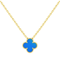 18k Vintage Motif Necklace in Blue Agate