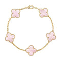 18k Vintage Motif Bracelet in Pink Mother of Pearl
