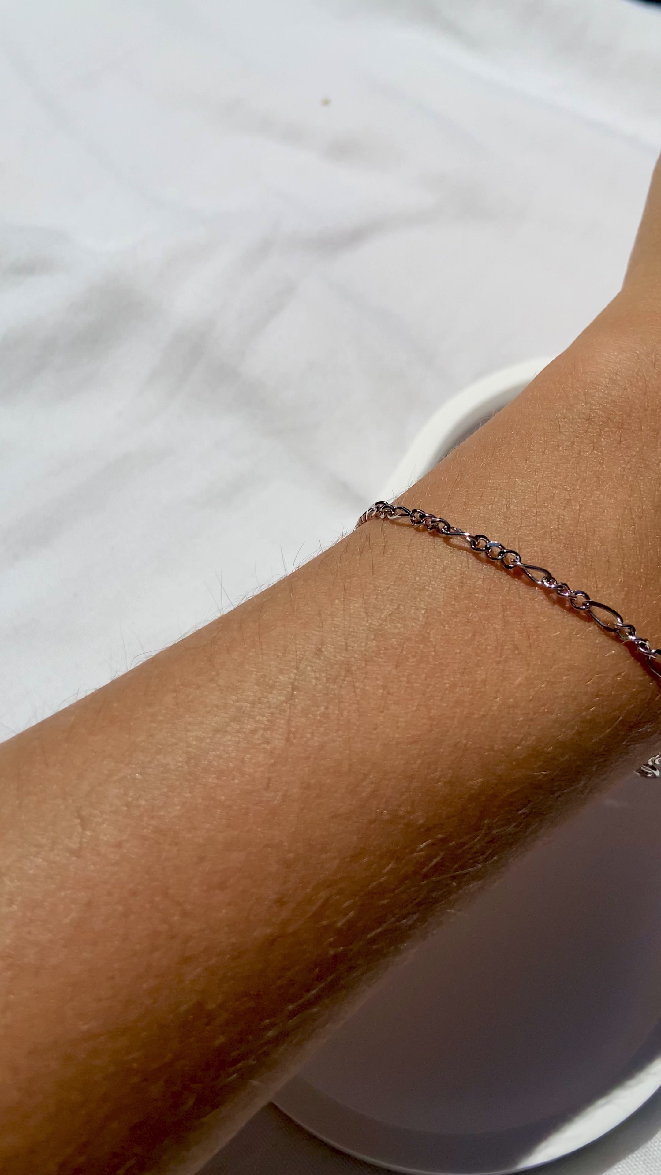 Catia Thin Figaro 925 Sterling Silver Chain Bracelet