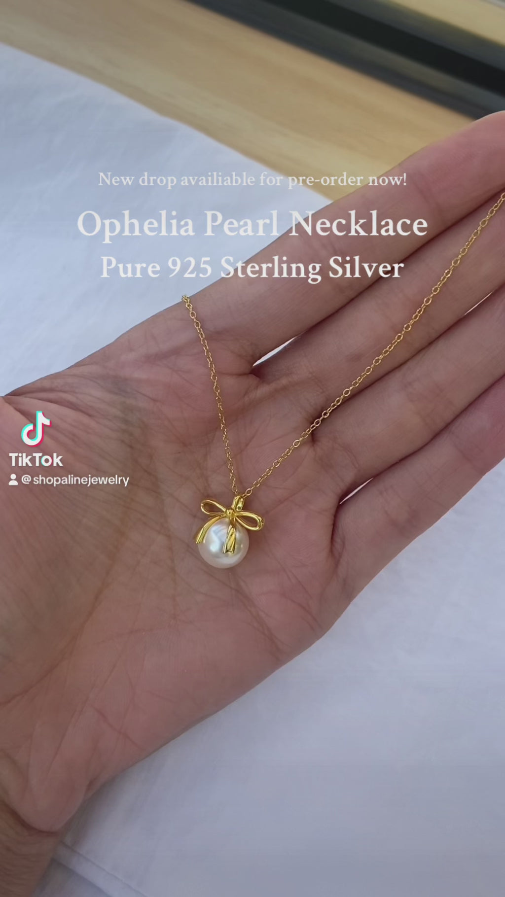 Ophelia 925 Sterling Silver Pearl Necklace
