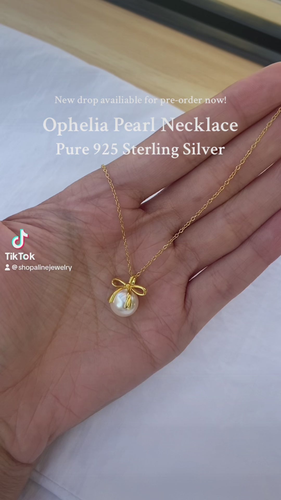 Ophelia 925 Sterling Silver Pearl Necklace