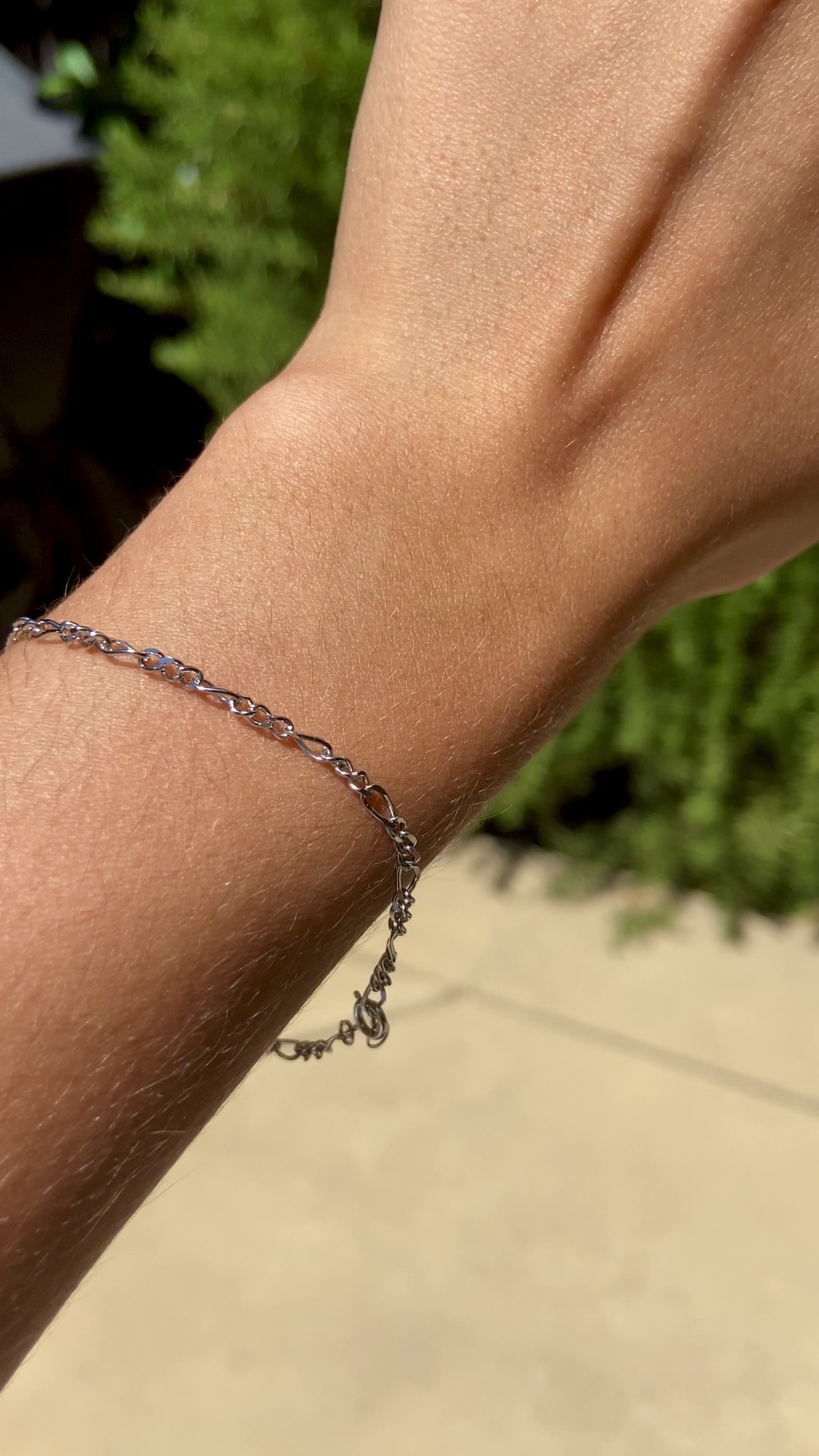 Catia Thin Figaro 925 Sterling Silver Chain Bracelet